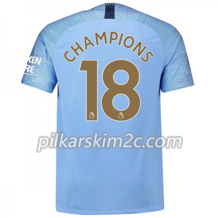 Koszulka Manchester City Champions 18 Główna 2018-2019 - Koszulki Piłkarskie
